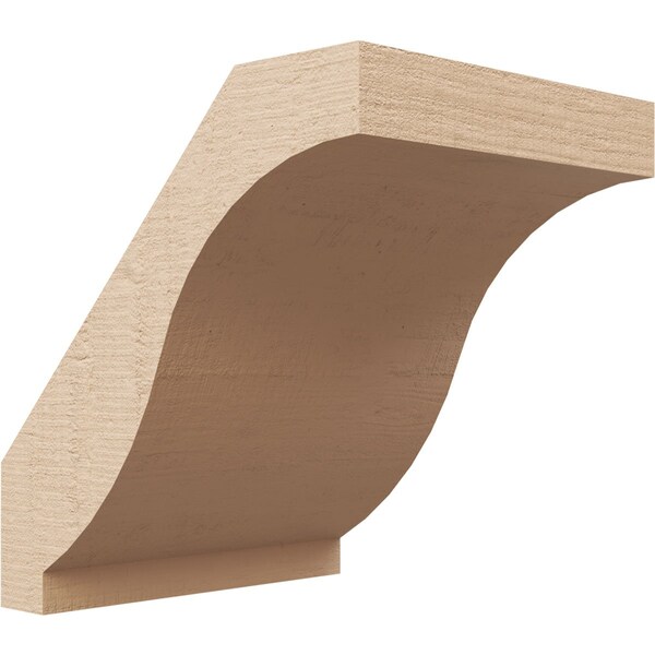 Ekena Millwork 5-inch W x 6-inch D x 6-inch H Baker Rough Cedar Woodgrain TimberThane Knee Brace, Primed BRCUR05X06X06BKRRCPR - main